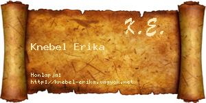 Knebel Erika névjegykártya